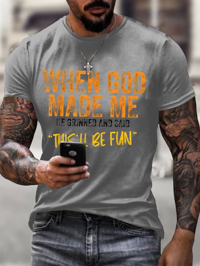 Men'S Casual Faith Short-Sleeved T-Shirt