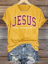 Women's  JESUS THE WAY, THE TRUTH & THE LIFE printed T-shirt