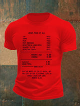 Men's JESUS PAID IT ALL Print Round-Neck T-Shirt