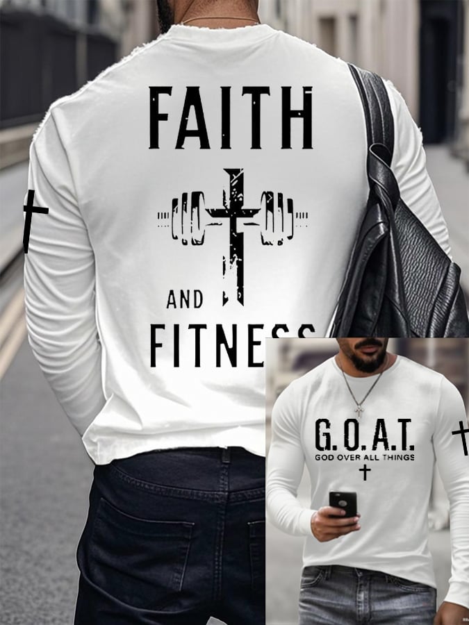 Men's Raven's Gym Faith  Printed Long Sleeve Top