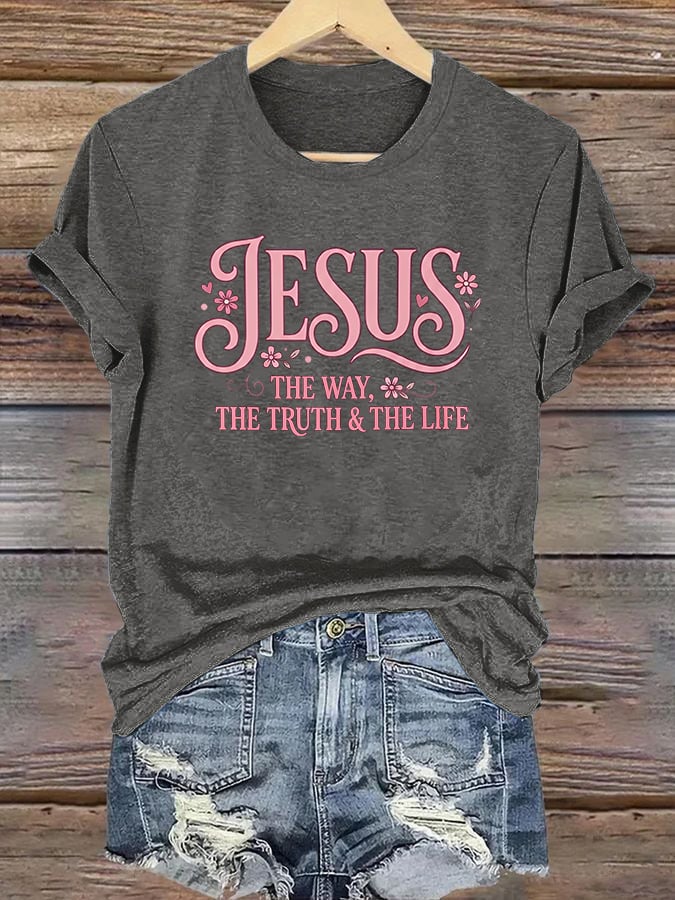 Women's  JESUS THE WAY Printed T-Shirt