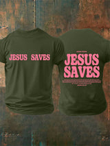 Men's  Jesus saves Print T-Shirt