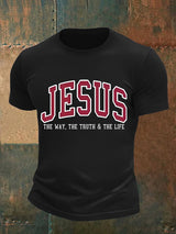 Men's  JESUS THE WAY, THE TRUTH & THE LIFE printed T-shirt